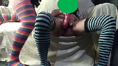 Espectacular morena folla con su novio vestido de mujer en juego de rol